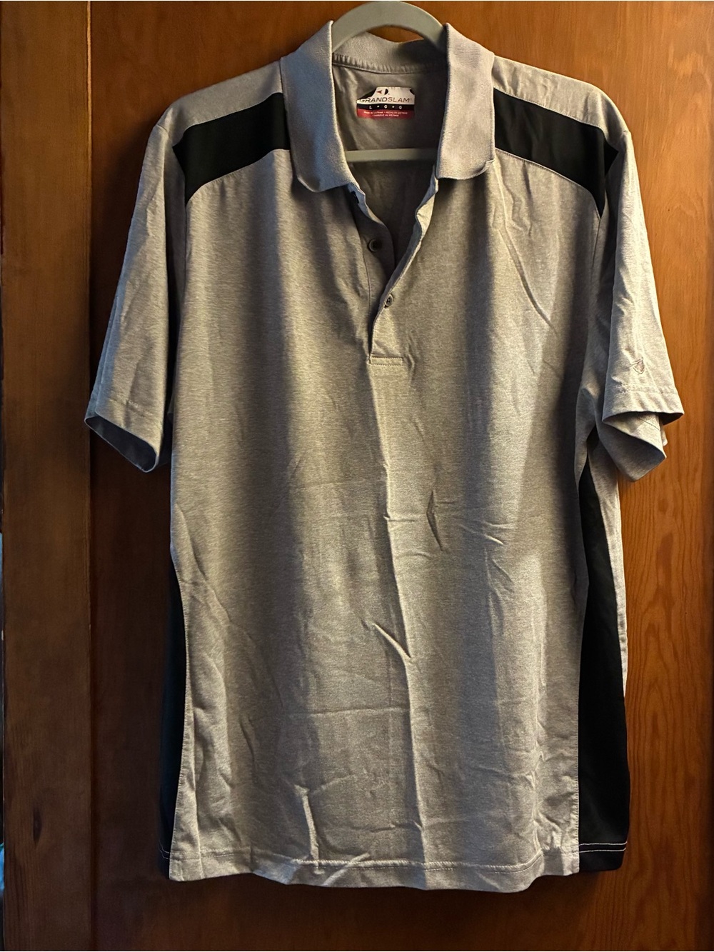 Grand Slam Gray and Black Polo Shirt